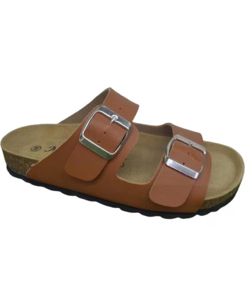 KATOSINES Sandalia abierta comoda plantilla de piel para hombre Tallas 39 a 46 Hecho en Espana Modelo 110 MARRóN