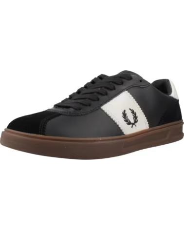 FRED PERRY ZAPATILLAS HOMBRE MODELO B4 LEATHER SUEDE COLOR NEGRO 220BLK