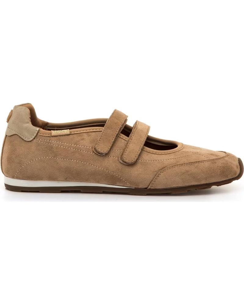 SAPATILHAS MTNG 60089 EM PELE COM VELCRO BEIGE