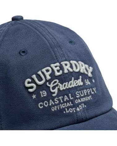 SUPERDRY CAPPELLO BLU RICAMATO AZUL