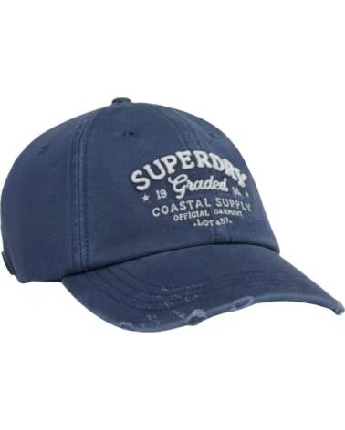SUPERDRY CAPPELLO BLU RICAMATO AZUL