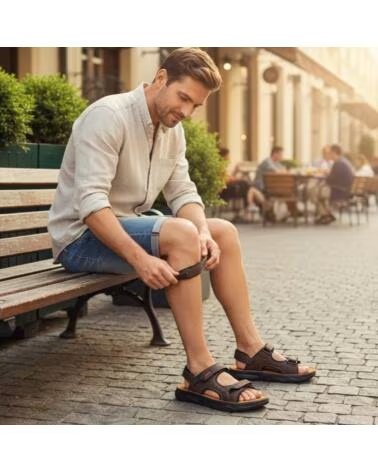 TIMBOS MEN BIO SANDAL 133395 MARRóN