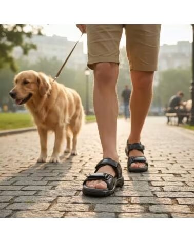 TIMBOS MEN´S BIO SANDAL BLACK COLOR 133390 NEGRO