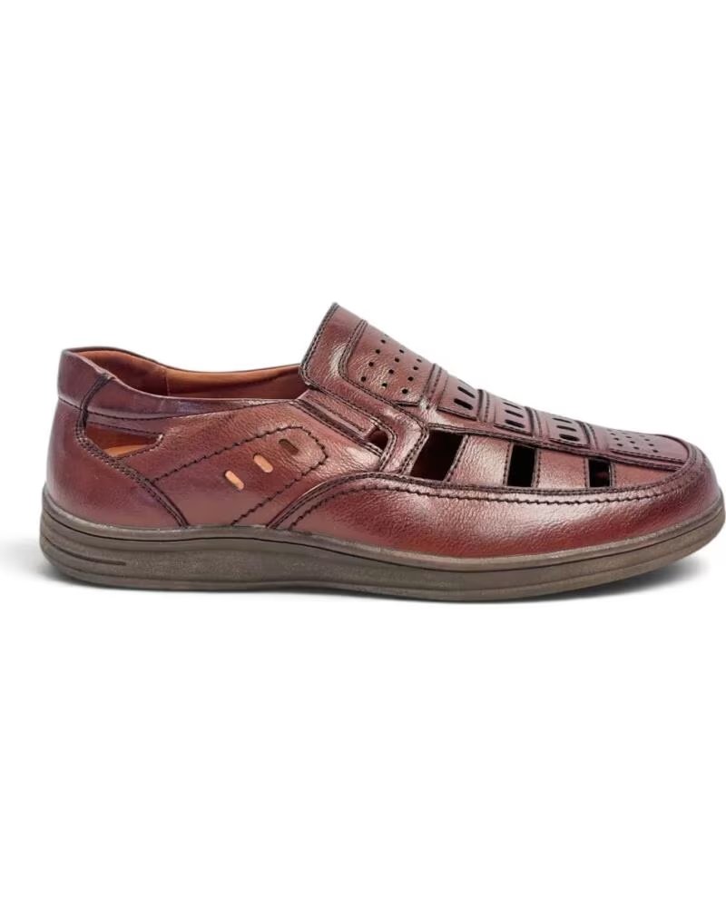 TIMBOS CLOSED SANDAL 133384 LEATHER MARRóN