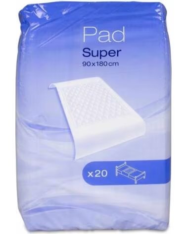AMD PAD PROTECTOR DE CAMA SUPER 90 X 180 CM 20 UNIDADES