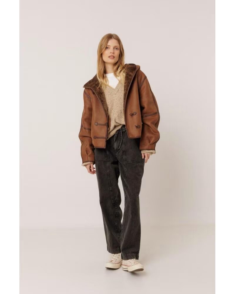 INDICOLD BOMBERJACKE MIT KAPUZE TOFFEE VARIOS COLORES