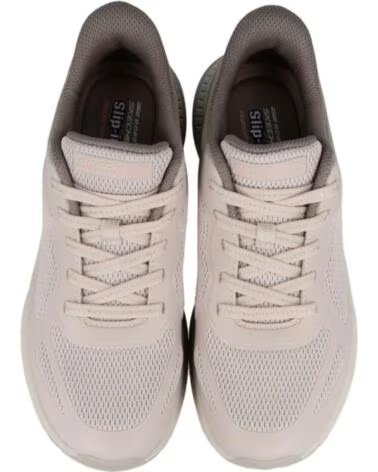 SKECHERS TÊNIS FEMININO SLIP-INS 117624-TPMT MARRON CLARO
