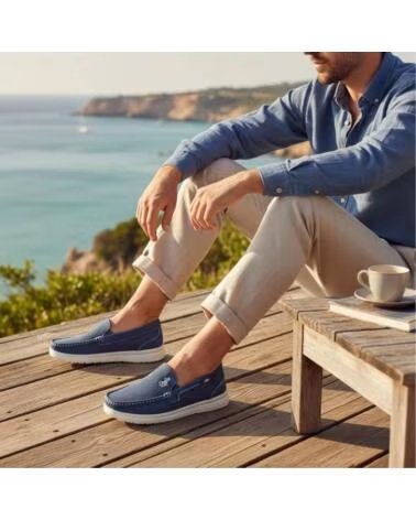 TIMBOS Mocasin comodo de hombre color marino 133396 AZUL