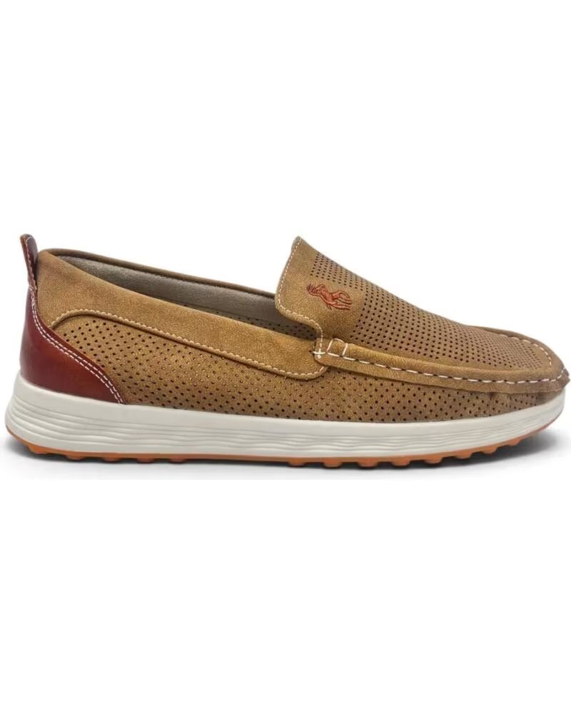TIMBOS Mocasin comodo picado de hombre camel 133386 MARRóN