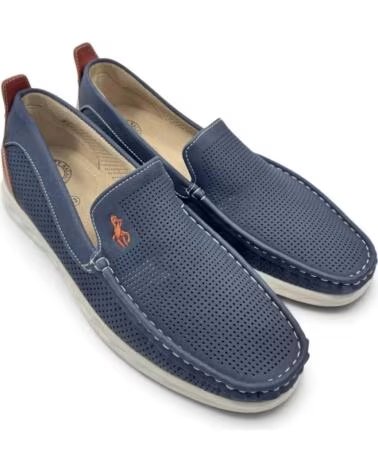 TIMBOS Mocasin comodo picado de hombre marino 133385 AZUL