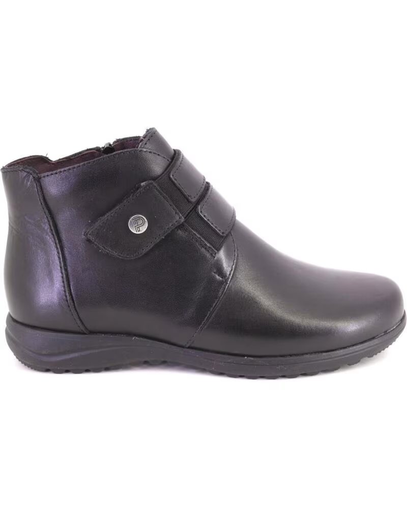 STIVALETTI DONNA PITILLOS 20513 IN PELLE NEGRO