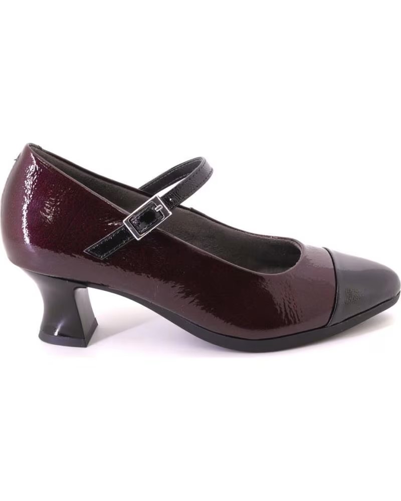 PITILLOS 11683 MARY JANES FEMME NOIR ET BORDEAUX NEGRO Y BURDEOS