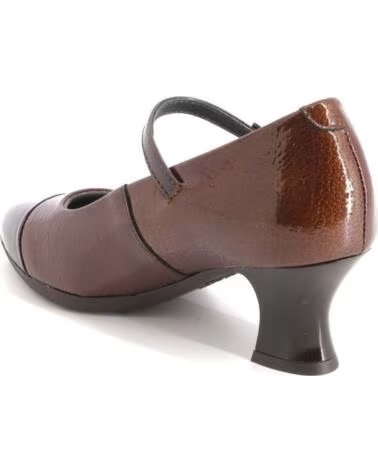 PITILLOS 11683 CHAUSSURES MARY JANES POUR FEMME EN CUIR MARRON CUERO