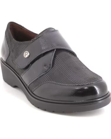 PITILLOS 11520 SAPATOS DE SENHORA COM CUNHA PRETO NEGRO