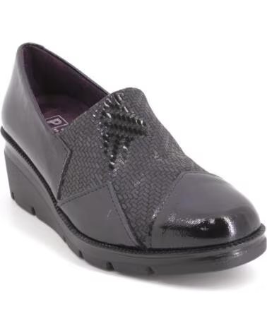 SAPATOS DE CUNHA PITILLOS 11531 PARA MULHER NEGRO