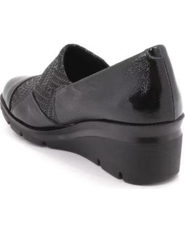 SAPATOS DE CUNHA PITILLOS 11531 PARA MULHER NEGRO