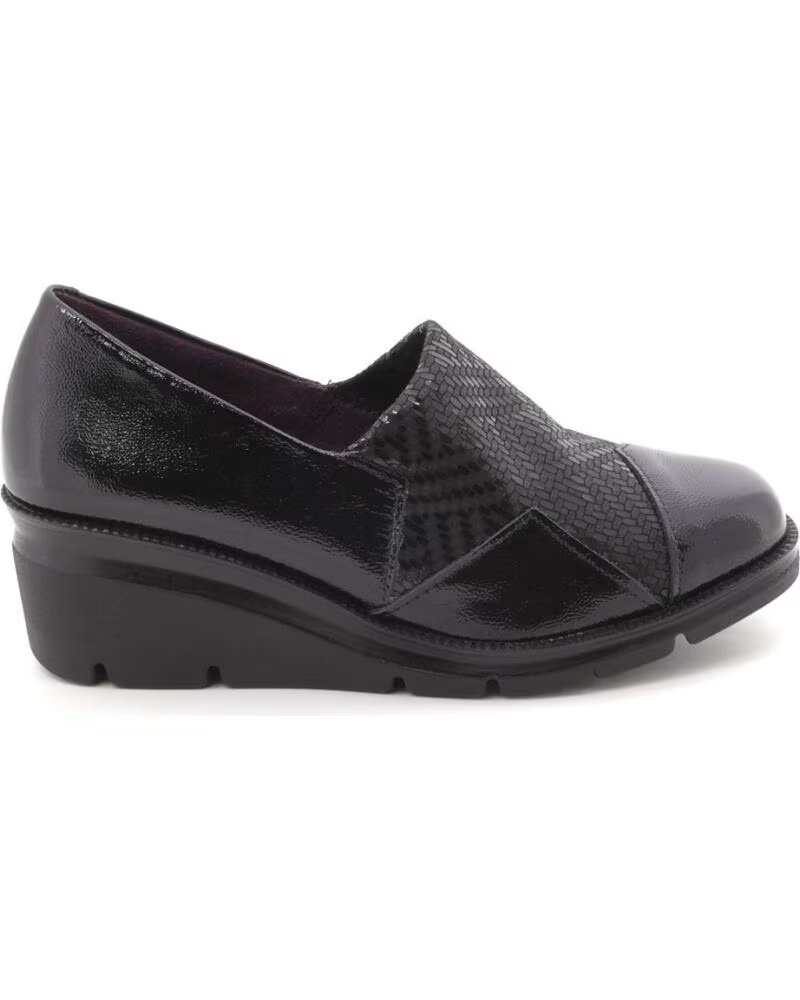 SAPATOS DE CUNHA PITILLOS 11531 PARA MULHER NEGRO