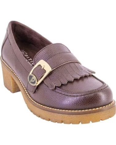 PITILLOS 20522 DAMEN MOKASSINS BRAUN LEDER MARRON