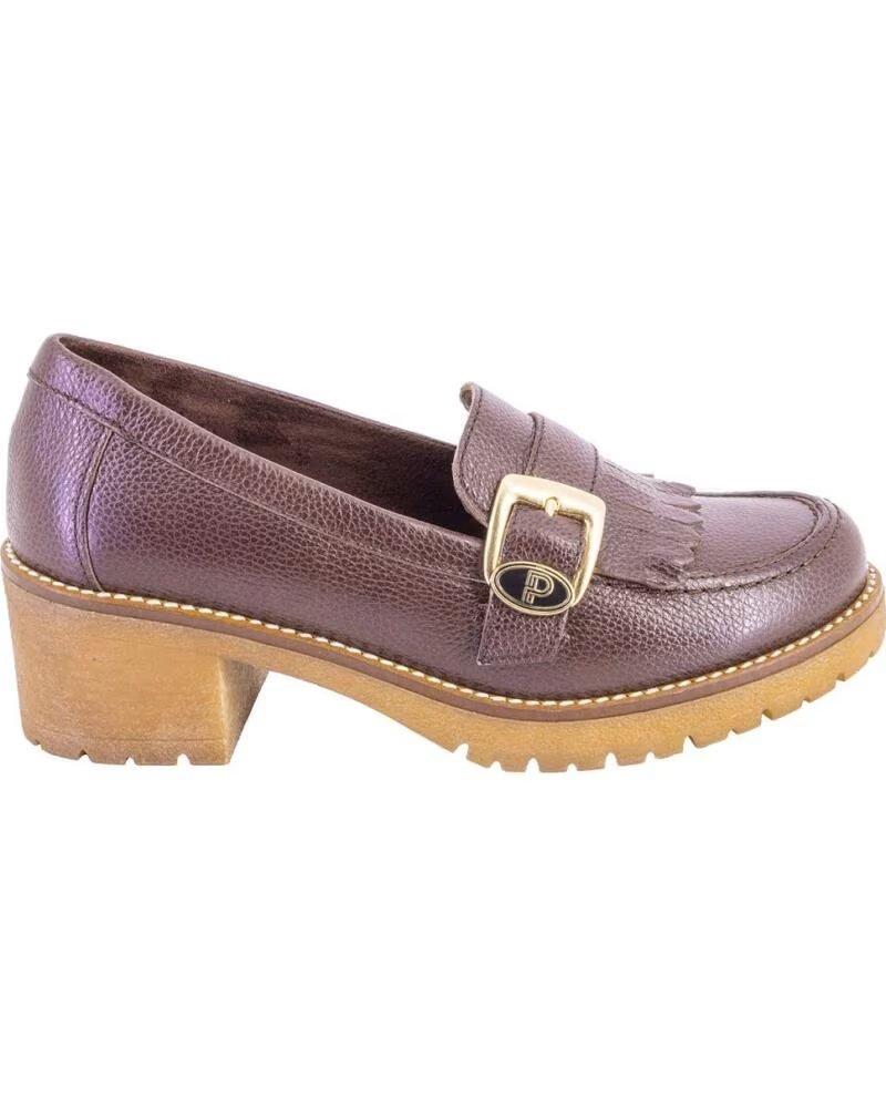 PITILLOS 20522 DAMEN MOKASSINS BRAUN LEDER MARRON