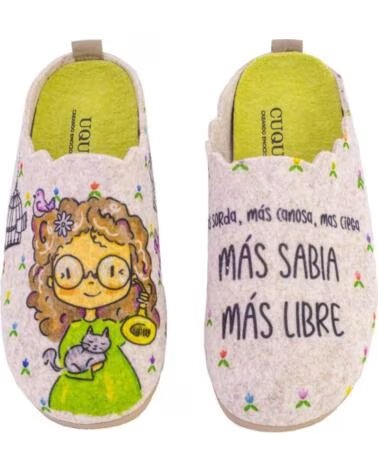 CUQUE 55120SABIA Zapatillas de casa de mujer beige BEIGE