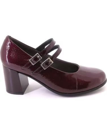 PITILLOS 11651 MARY JANES DE SALTO LARGO PARA MULHER BURDEOS