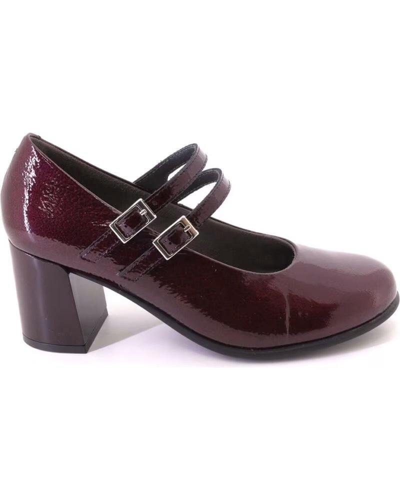 PITILLOS 11651 MARY JANES DE SALTO LARGO PARA MULHER BURDEOS