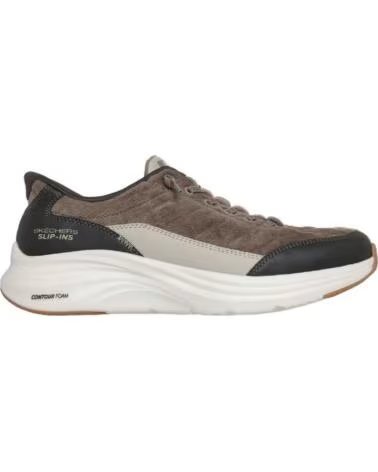 SKECHERS 232618 SLIP-INS CONTOUR FOAM COZY FIT CORDELUX ZAPATILLAS CASUAL KAKI