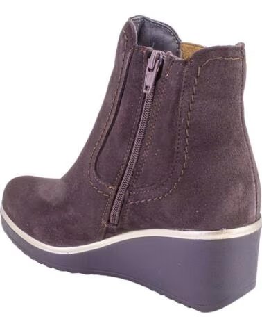 PITILLOS 20535 STIVALETTI DA DONNA MARRONE CAMOSCIO CROSTA DI CUOIO MARRON
