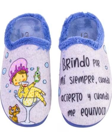 CUQUE 55116BRINDO Zapatillas de casa de mujer azul AZUL