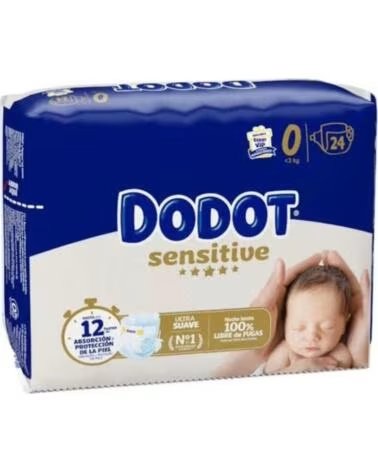DODOT SENSITIVE T-0 FALDAS PARA BEBÉS PREMATUROS MENORES DE 3KG