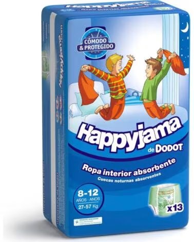 FRALDA ABSORVENTE DODOT HAPPYJAMA 8-12 ANOS 27-57 KG MENINO 13 UNIDADES