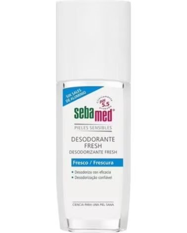 SEBAMED DESODORIZANTE FRESH VAPORIZADOR 75 ML PELES SENSÍVEIS SEM SAIS DE ALUMÍNIO