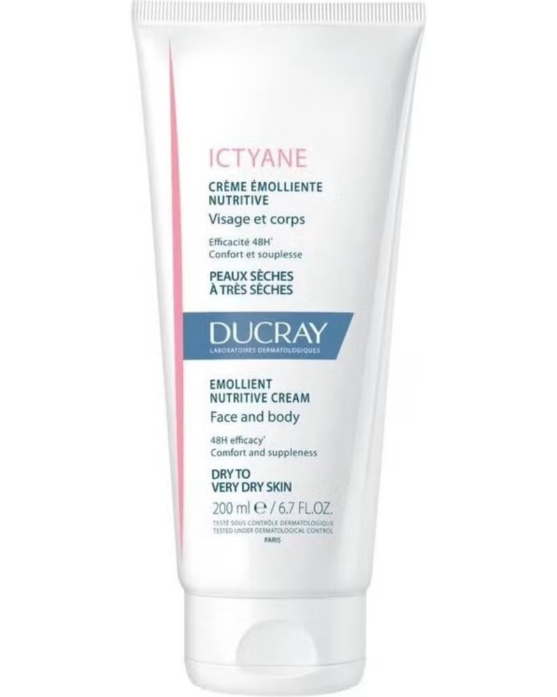DUCRAY ICTYANE NÄHRENDE EMOLLIENT CREME GESICHT UND KÖRPER 200 ML