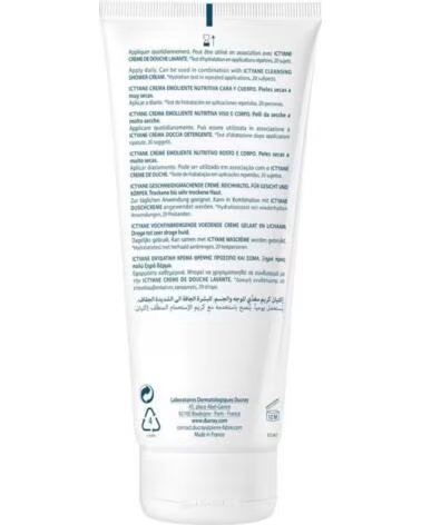 DUCRAY ICTYANE NÄHRENDE EMOLLIENT CREME GESICHT UND KÖRPER 200 ML