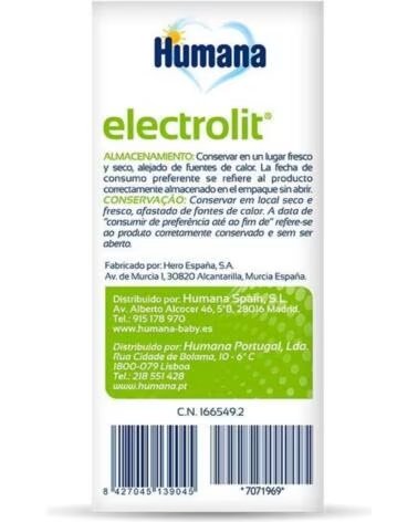 HUMANA ELECTROLIT SOLUTION DE RÉHYDRATATION ORALE