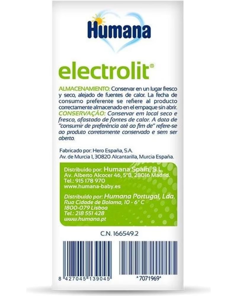 HUMANA ELECTROLIT SOLUTION DE RÉHYDRATATION ORALE