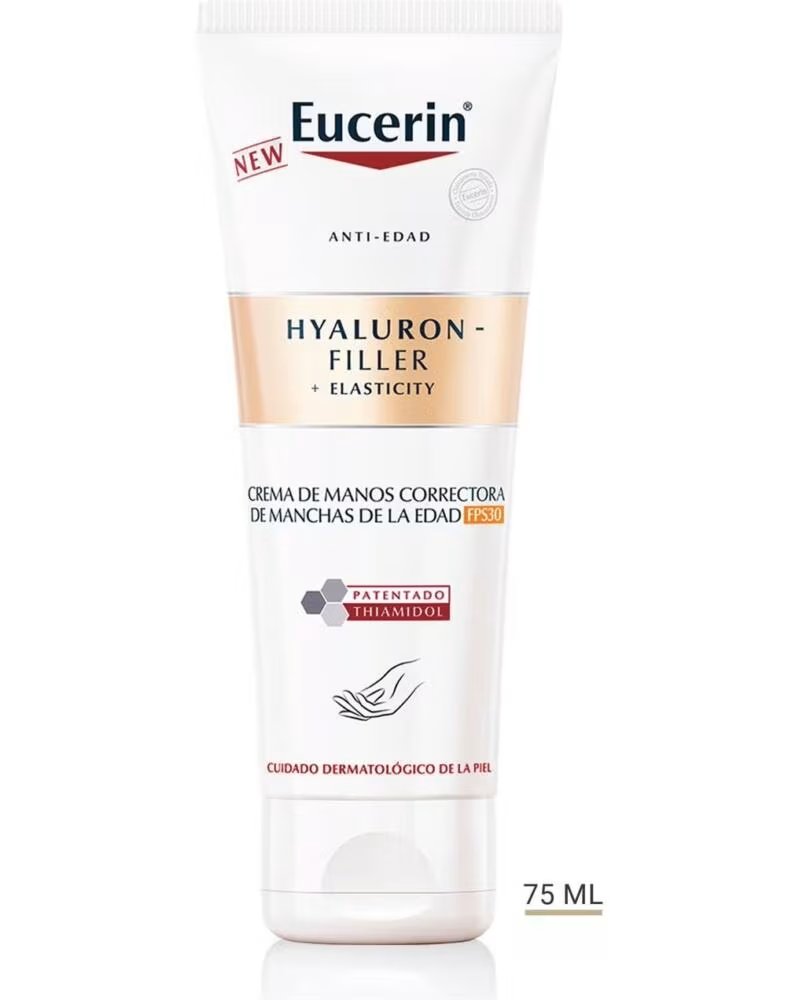 EUCERIN HYALURON-FILLER ELASTICITY CREME DE MÃOS ANTI-IDADE FPS 30 75 ML