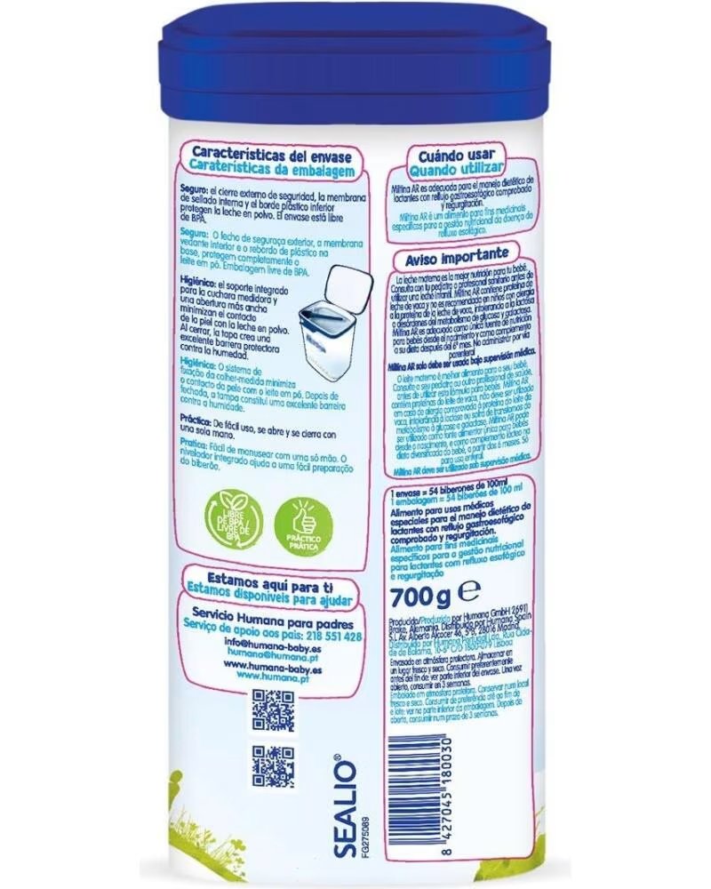 MILTINA EXPERT AR LEITE PARA LACTENTES 700 G