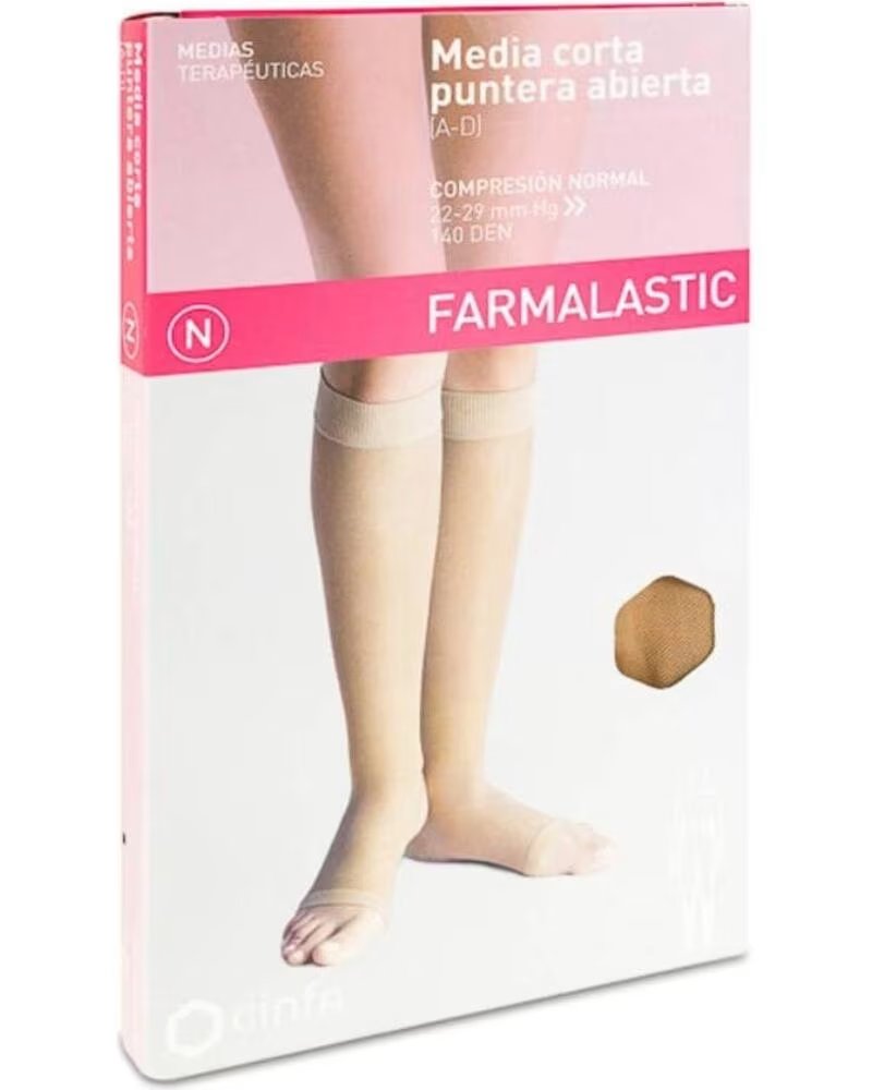FARMALASTIC SHORT NORMAL COMPRESSION OPEN TOE STOCKINGS