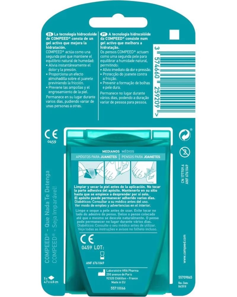COMPEED PENSOS PARA JOANETES 5 UNIDADES