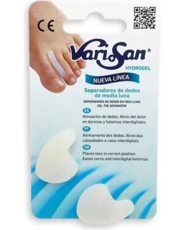 VARISAN HYDROGEL HALF MOON TOE SEPARATORS LARGE SIZE 2 UNITS