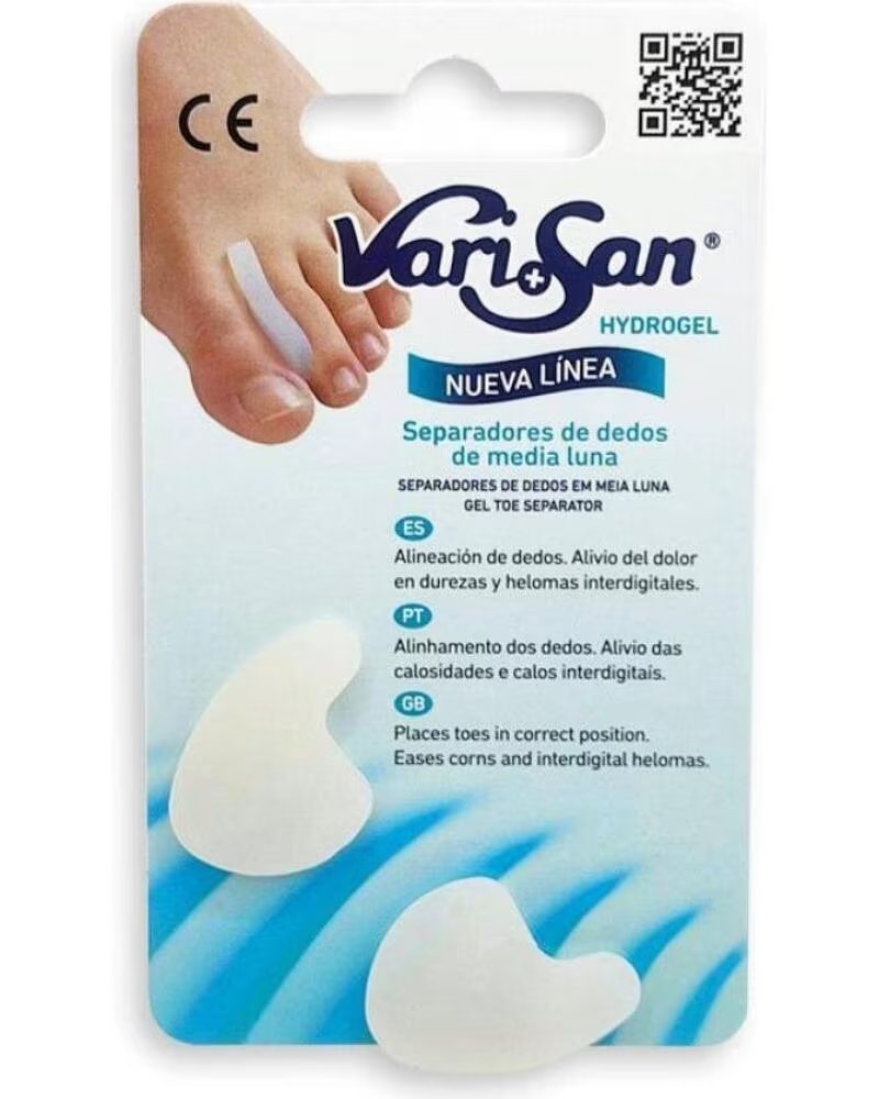 VARISAN HYDROGEL HALF MOON TOE SEPARATORS LARGE SIZE 2 UNITS