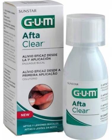 GUM AFTACLEAR COLUTÓRIO ENXAGUATÓRIO BUCAL 120ML
