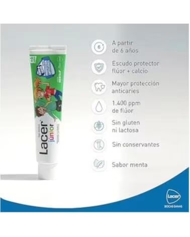 LACER JUNIOR MINT DENTAL GEL 75ML