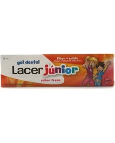 LACER JUNIOR DENTAL GEL STRAWBERRY FLAVOR 75 ML