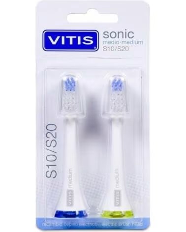 VITIS SONIC S10/S20 MEDIUM REPLACEMENT BRUSH HEAD 2 UNITS