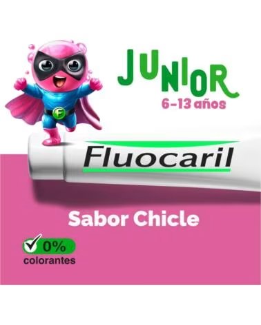 FLUOCARIL DUPLO JUNIOR GEL DENTÍFRICO SABOR CHICLETE 2X75 ML