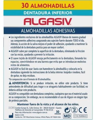 ALGASIV LOWER ADHESIVE PADS 30 UNITS