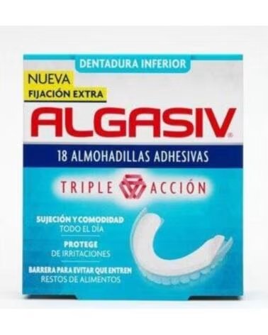 ALGASIV LOWER ADHESIVE CUSHIONS FOR DENTURES