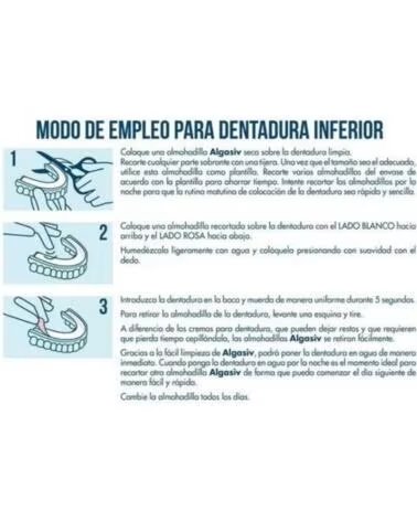 ALGASIV LOWER ADHESIVE CUSHIONS FOR DENTURES